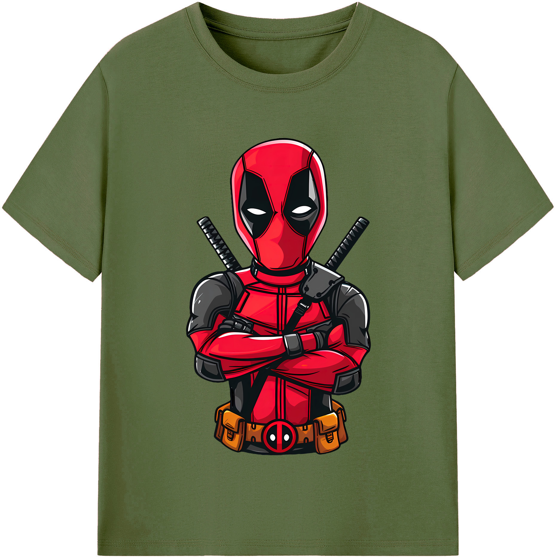（画像用） Deadpool デッドプール 綿100％半袖Tシャツ（フロントプリント）